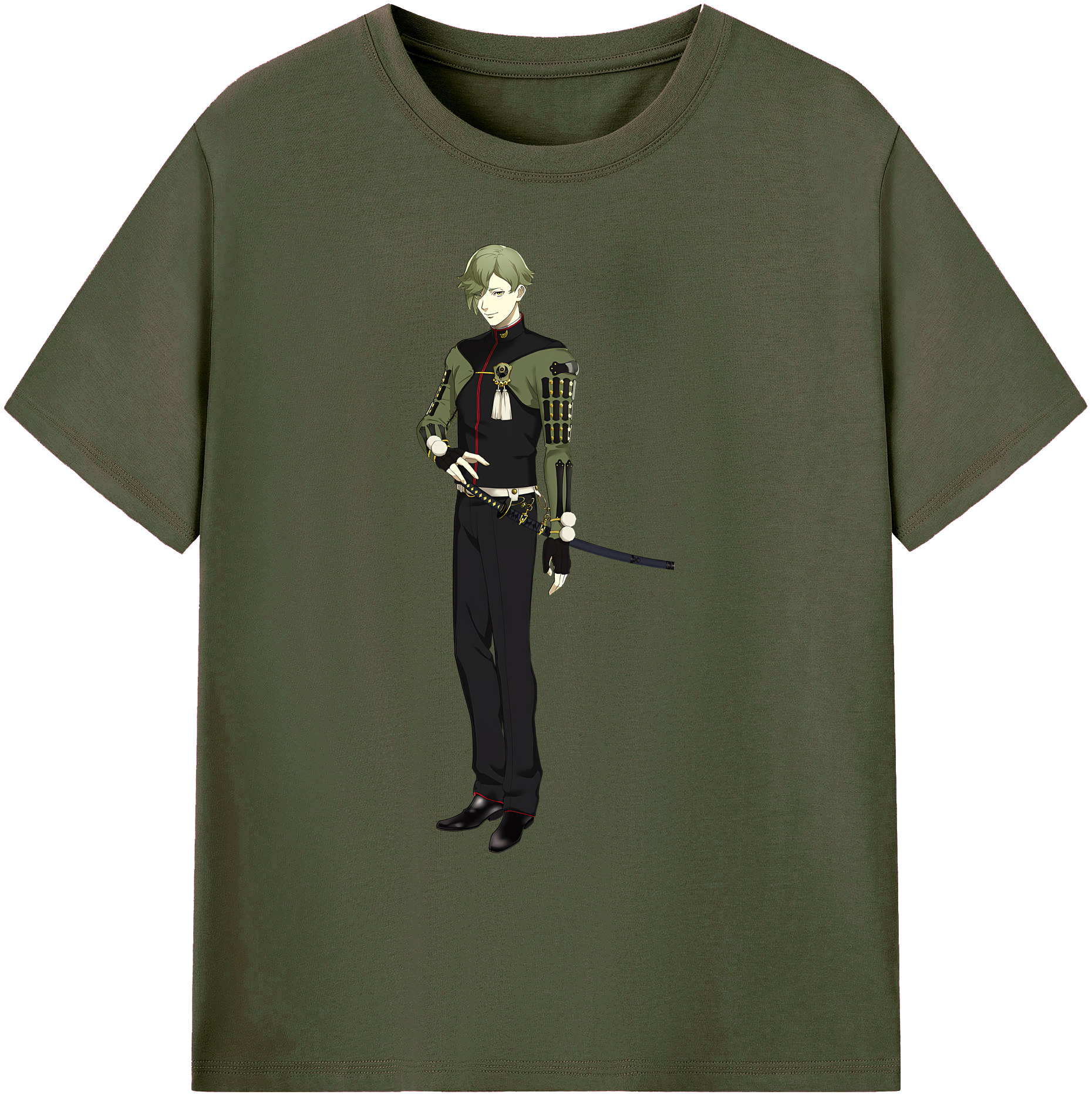 （画像用） 刀剣乱舞 Touken Ranbu 綿100％ メンズ半袖Tシャツ｜肌触りやわらか＆通気性